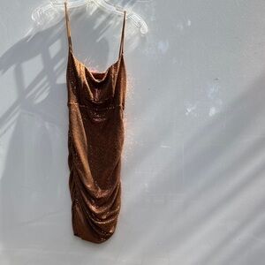 Urban Outfitters Shimmering Brown Mini Dress